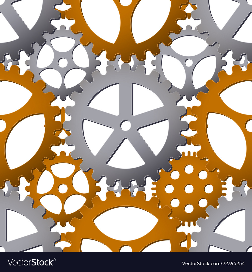 Seamless pattern background with gears vector image Seamless pattern background with gears