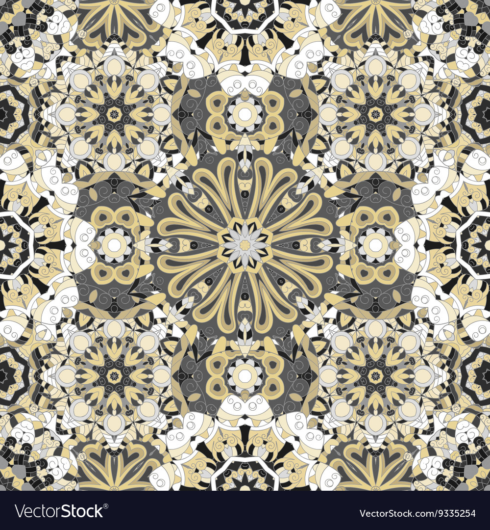 Seamless round pattern for printing on fabric