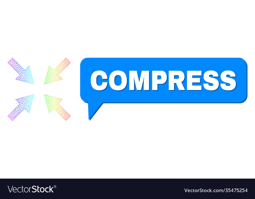 Spectrum net gradient compress arrows icon vector image Spectrum net gradient compress arrows icon