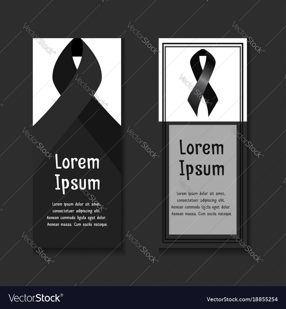 template letters of condolence with a black vector image condolence template