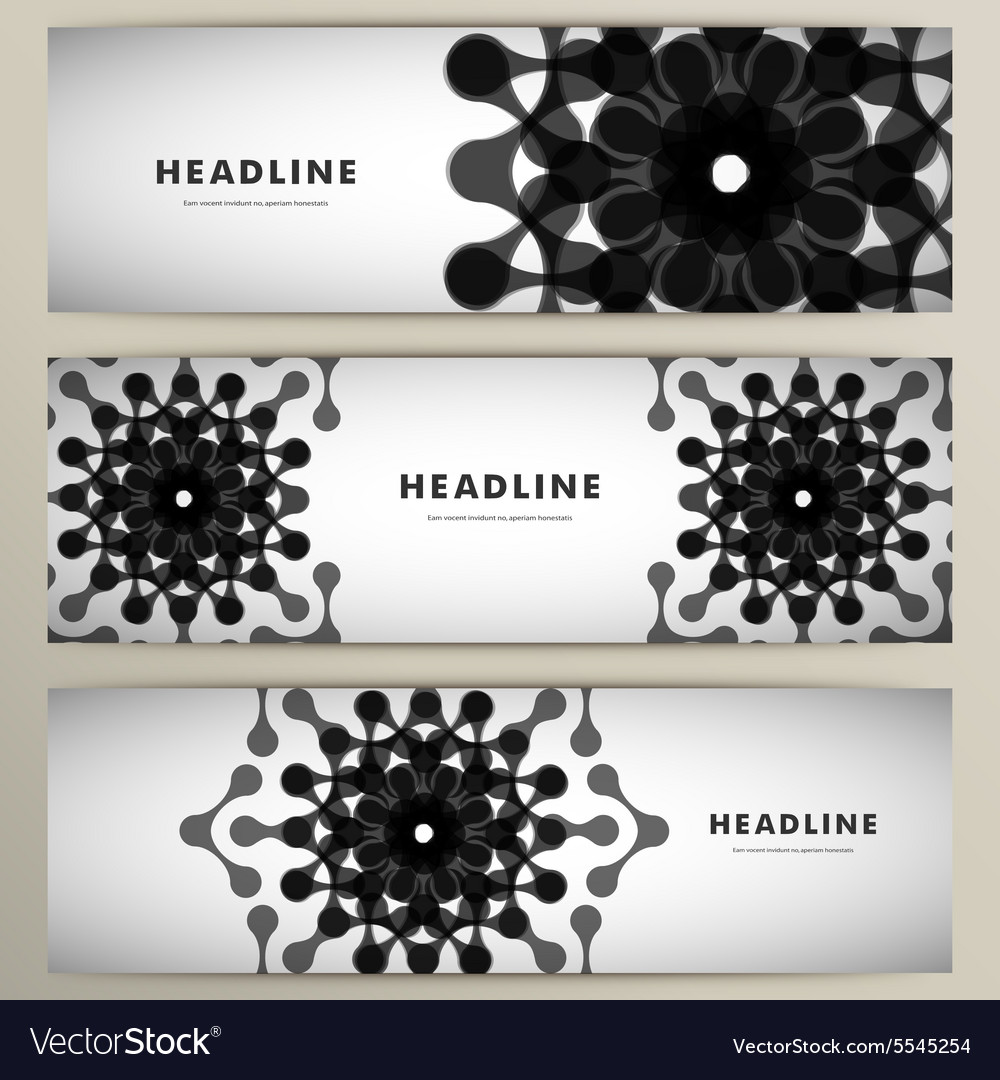 Three pattern abstract in banner design