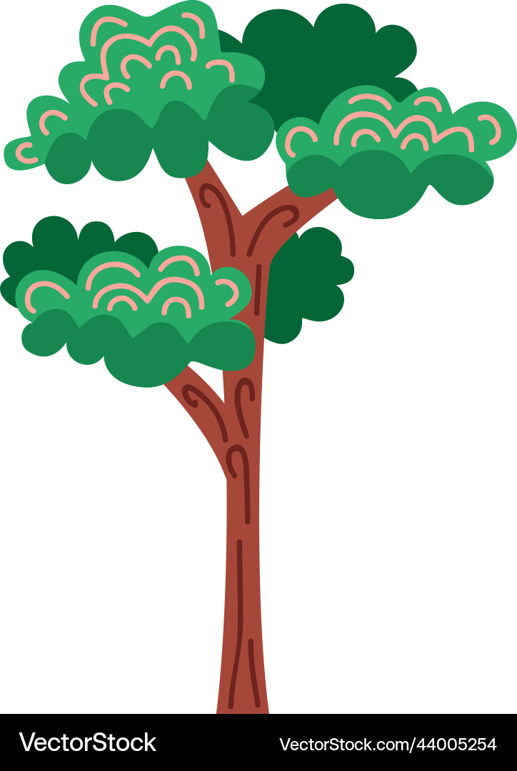 Tree plant forest Royalty Free Vector Image - VectorStock