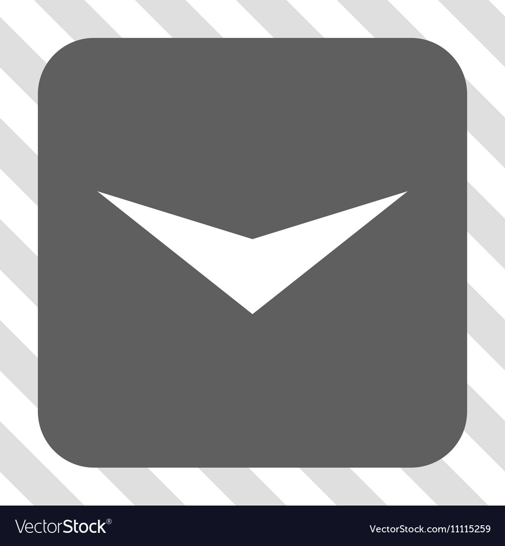 Arrowhead down rounded square button