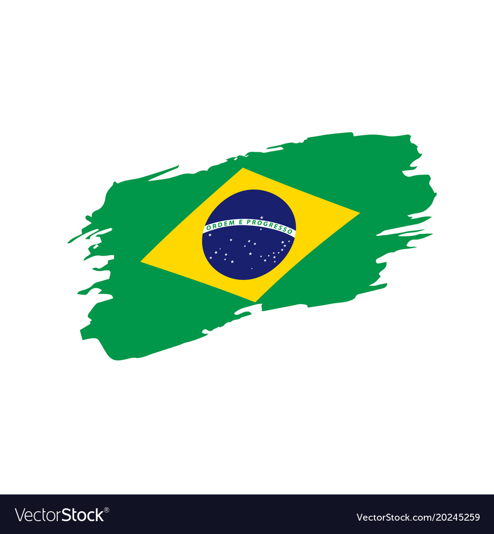 Brazil flag Royalty Free Vector Image - VectorStock