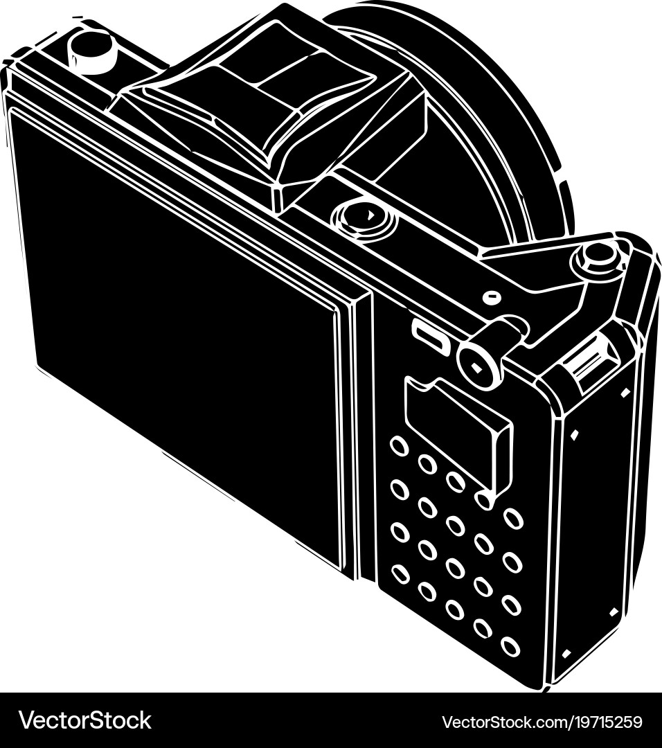 Camera on white background Royalty Free Vector Image