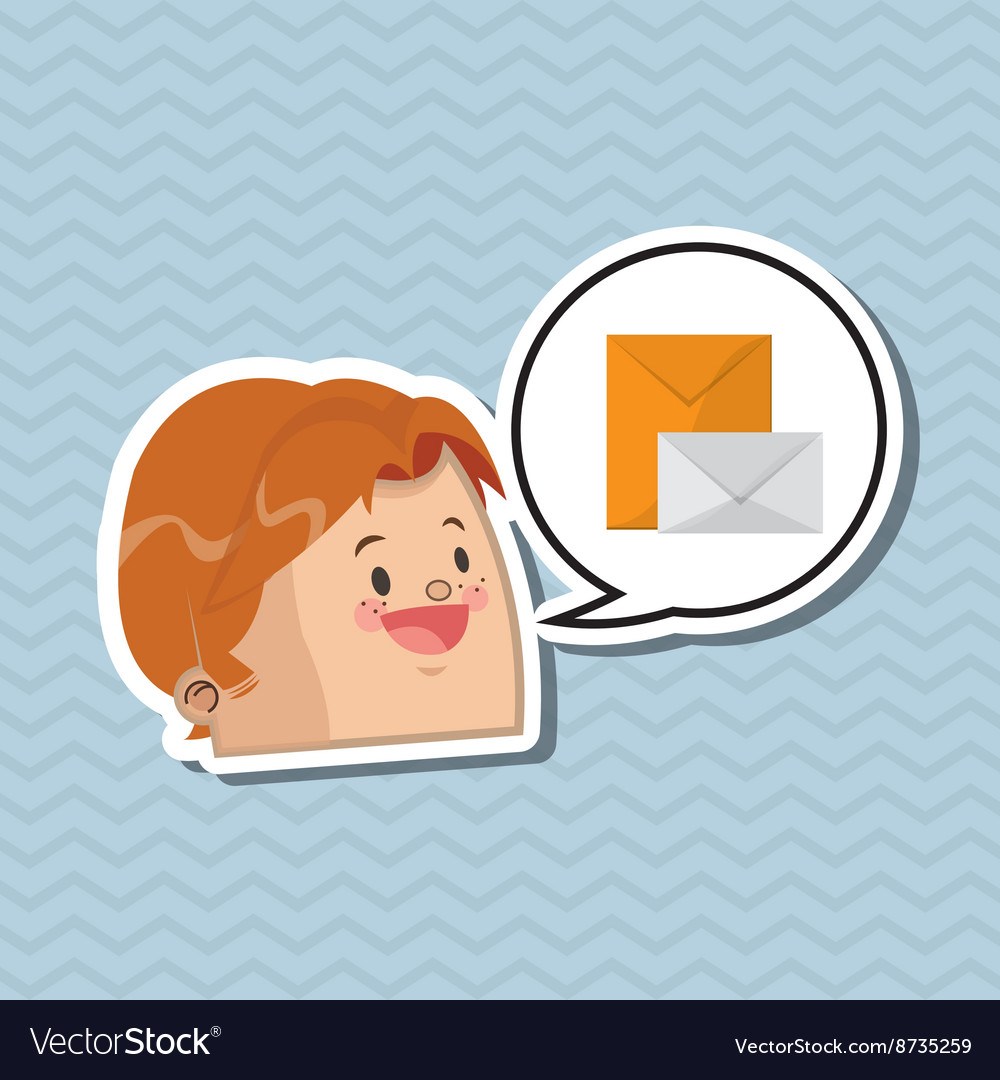 Communication design social media icon mail