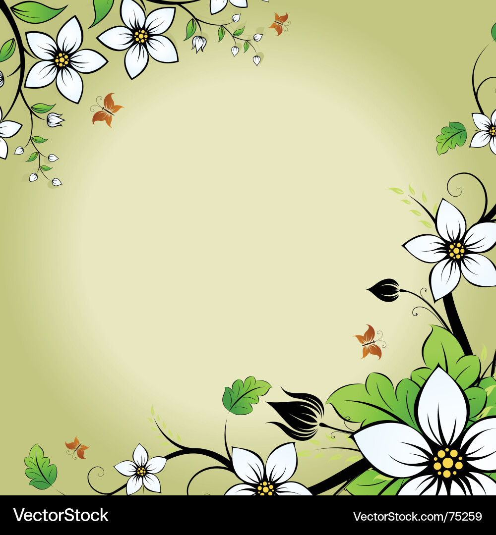 Flower frame Royalty Free Vector Image - VectorStock
