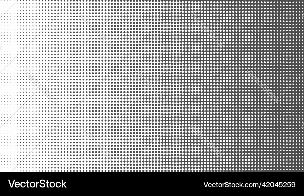 Halftone monochrome gradient dotted pattern Vector Image