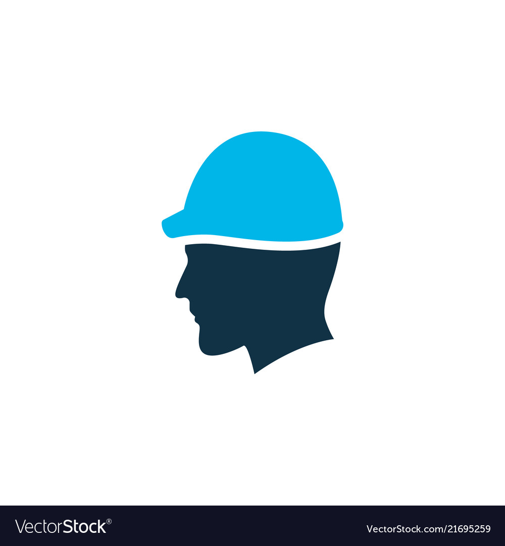 Head protection icon colored symbol premium Vector Image