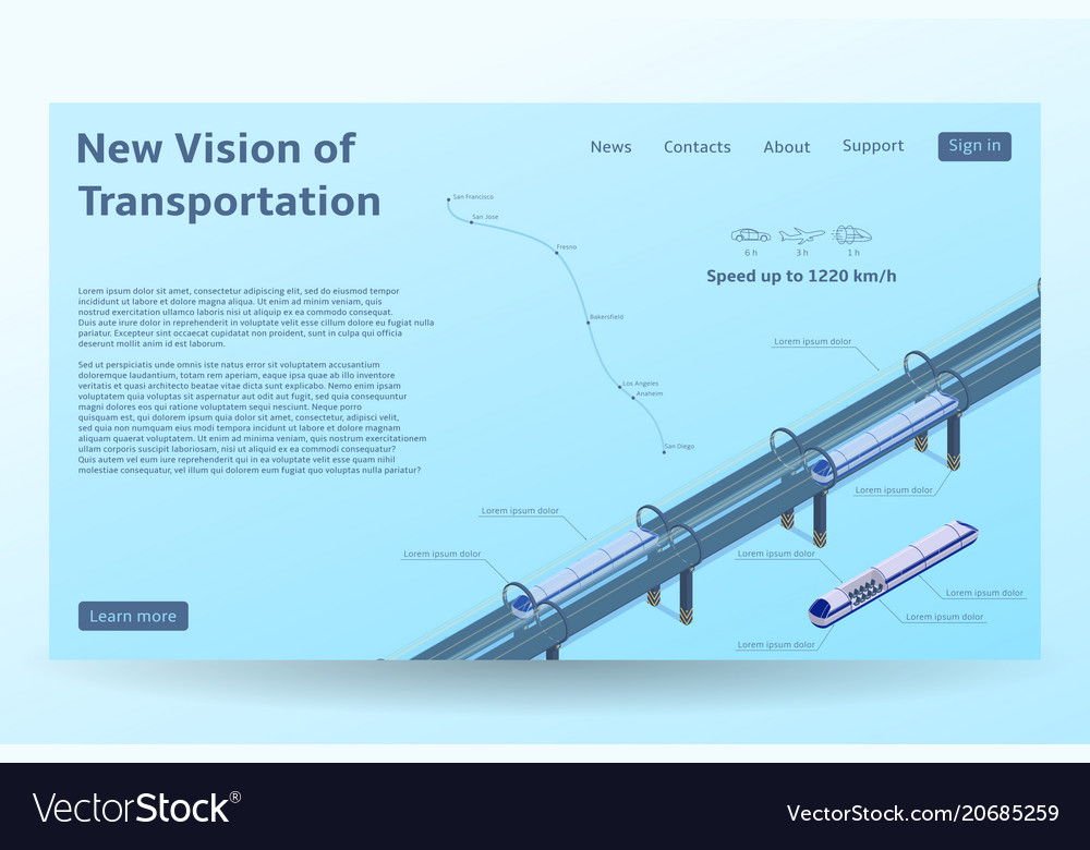 Hyperloop Transport Concept - Futuristic Speed