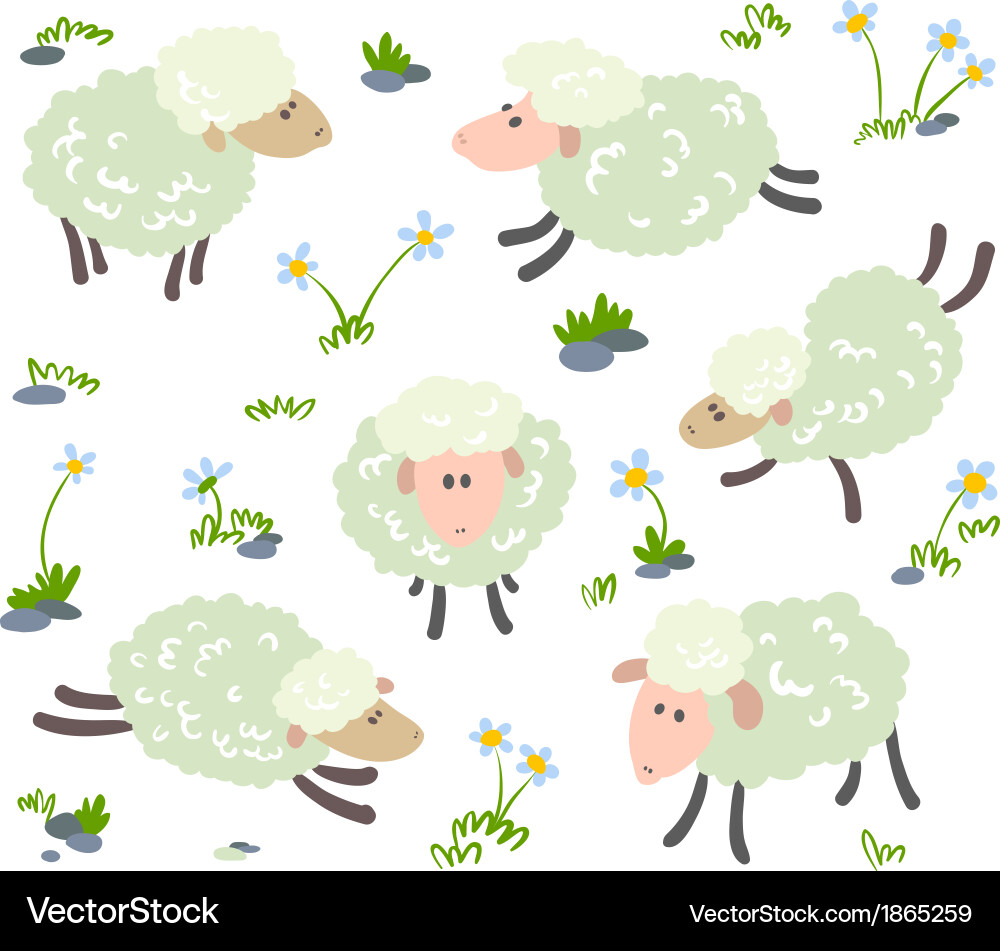 Sheeps set Royalty Free Vector Image - VectorStock