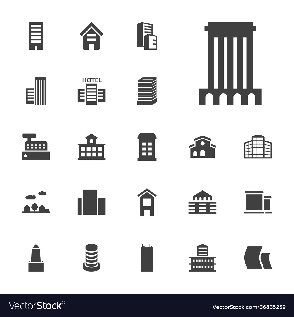 Skyscraper icons Royalty Free Vector Image - VectorStock