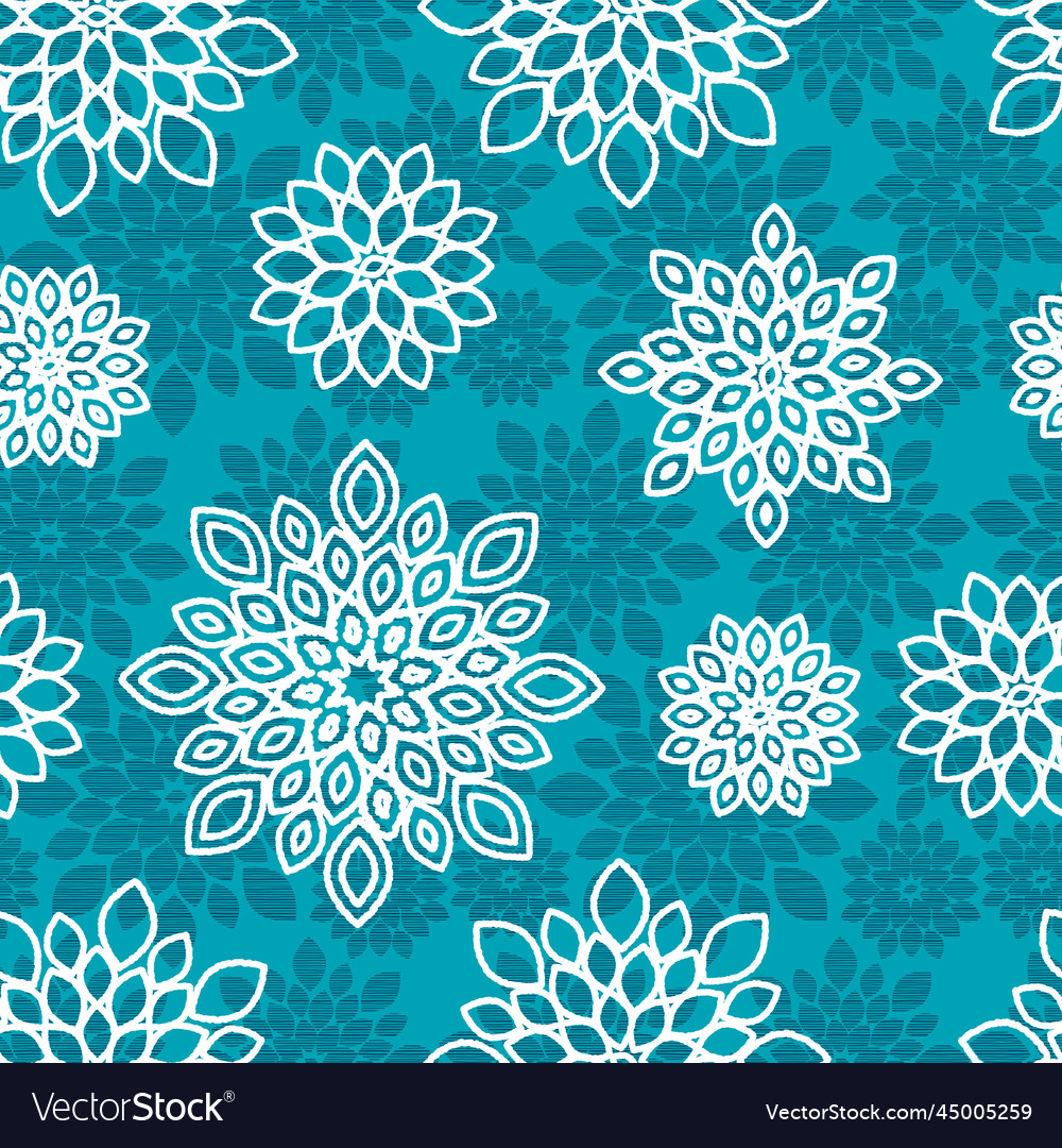 Teal floral leaves pattern design background