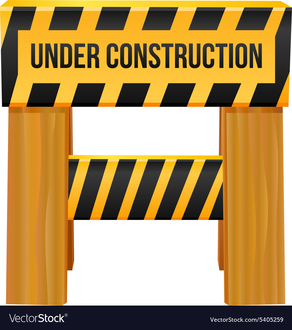 Under construction sign Royalty Free Vector Image