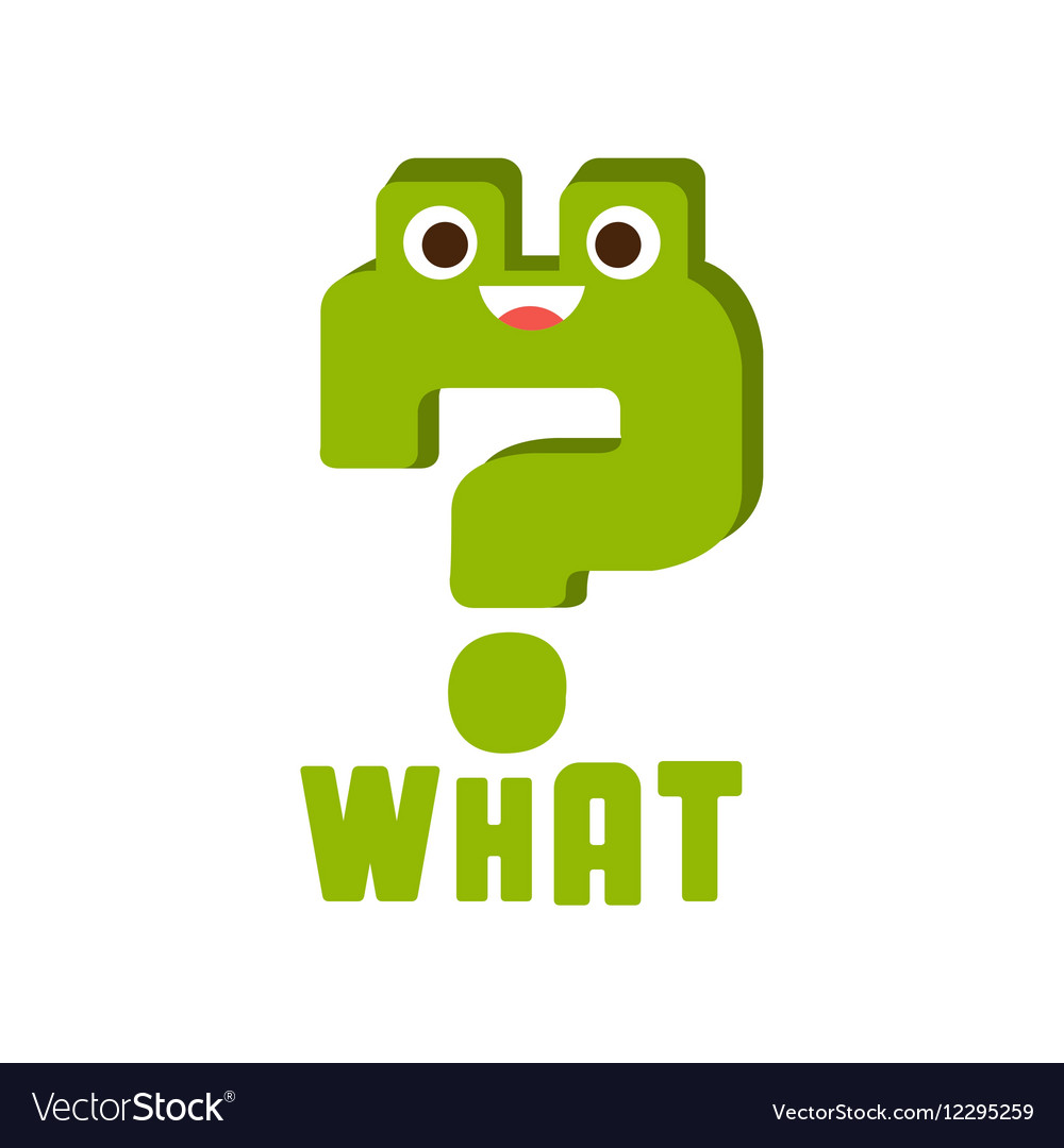 What and question mark word corresponding Vector Image