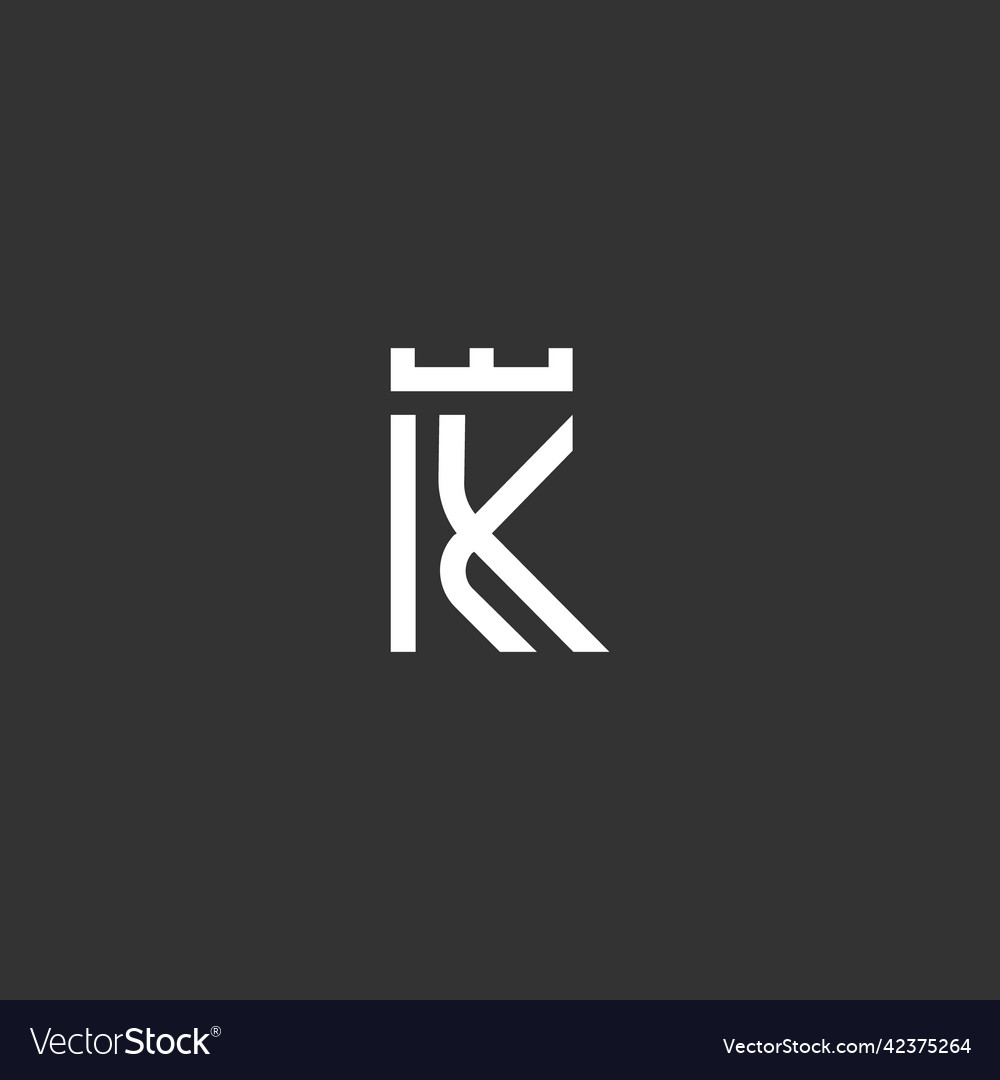 Abstract letter k with crown logo icon design vector image Abstract letter k with crown logo icon design