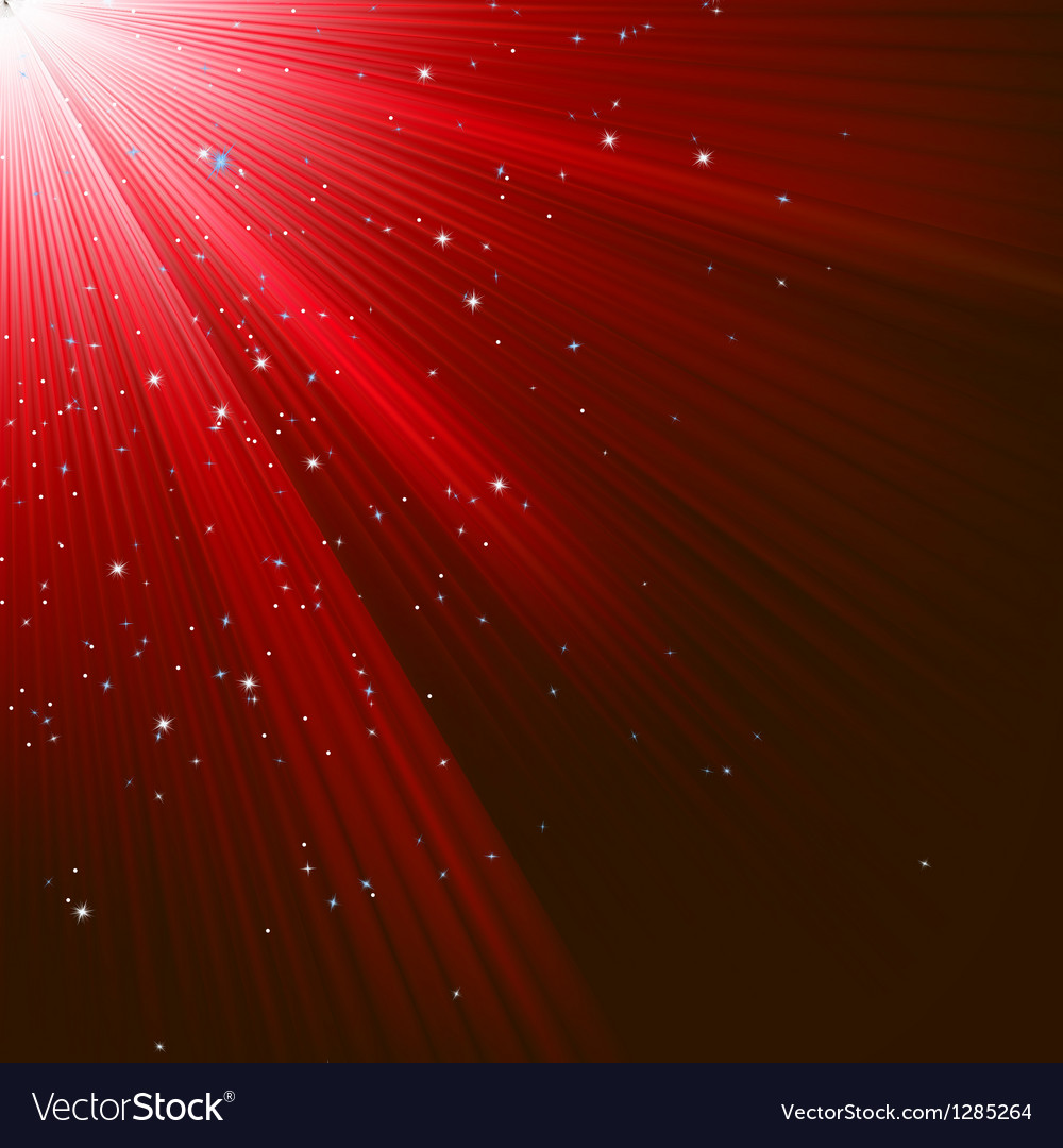 Christmas texture with stars and rays eps 8 Vector Image