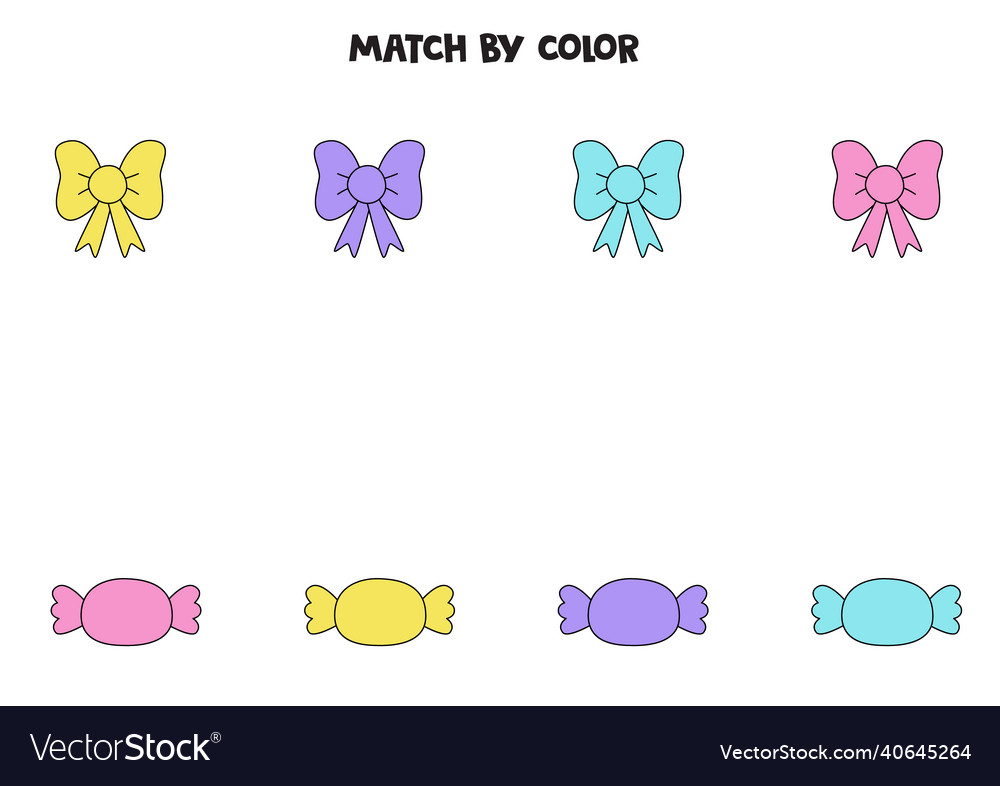 Color matching game for preschool kids match