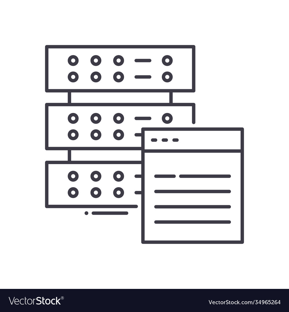 Data information icon linear isolated vector image Data information icon linear isolated