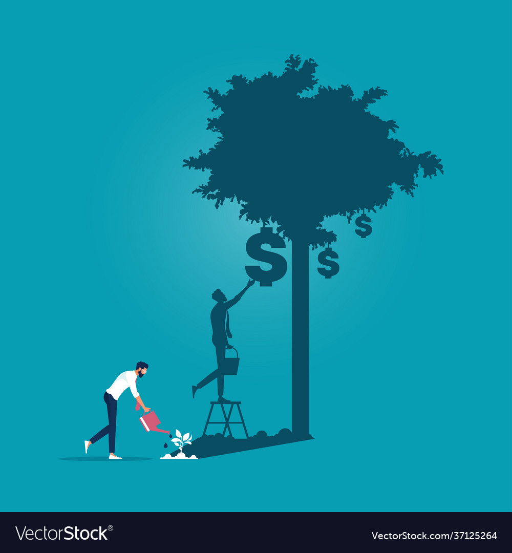 Financial growth and vision investment concept vector image Financial growth and vision investment concept