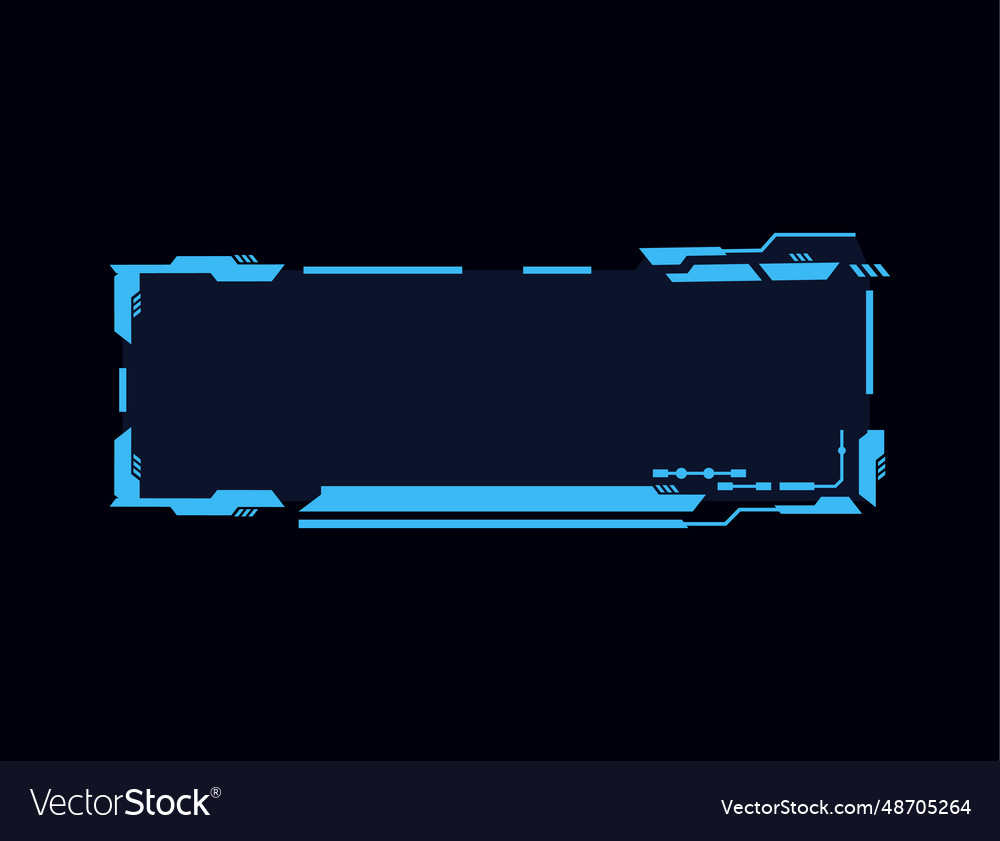 Futuristic square right-angled frame Royalty Free Vector