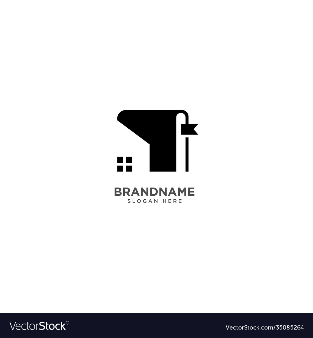 Home book logo design library symbol icon