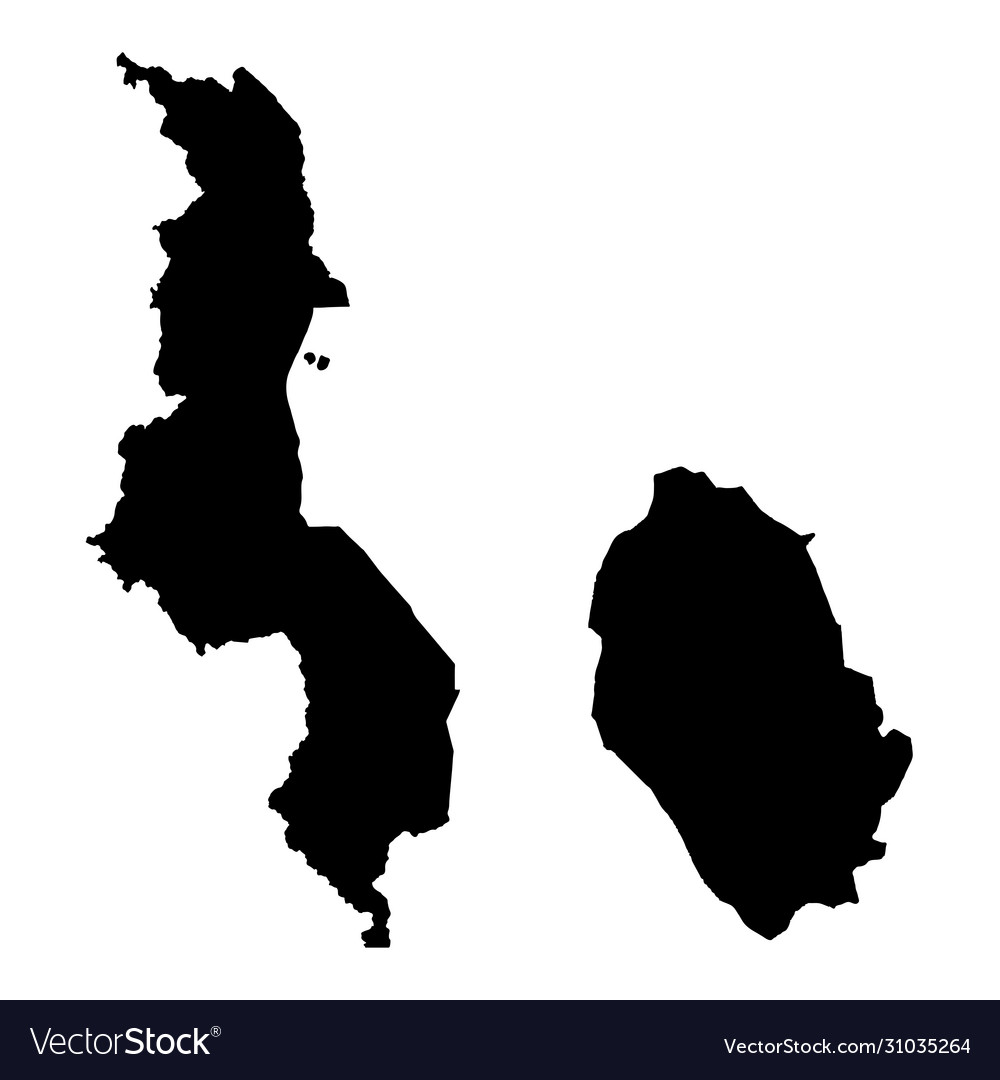 Map malawi and lilongwe country capital vector image Map malawi and lilongwe country capital