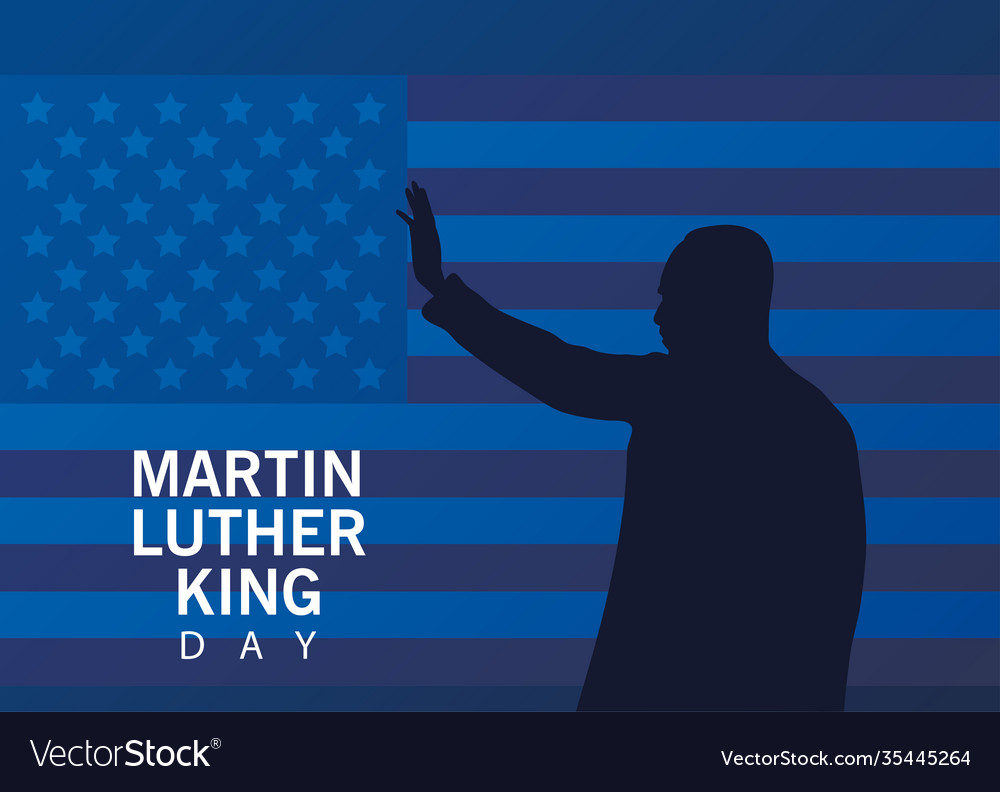 Martin luther king silhouette celebration day