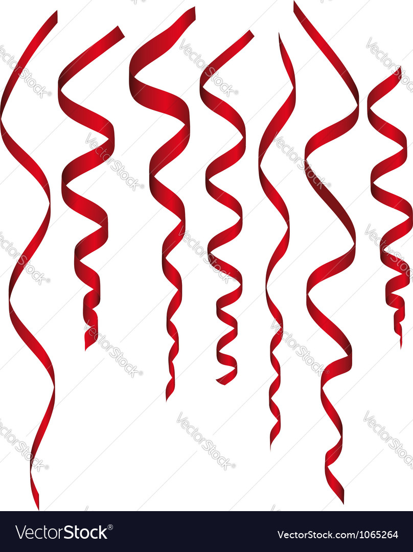 Paper streamer set Royalty Free Vector Image - VectorStock