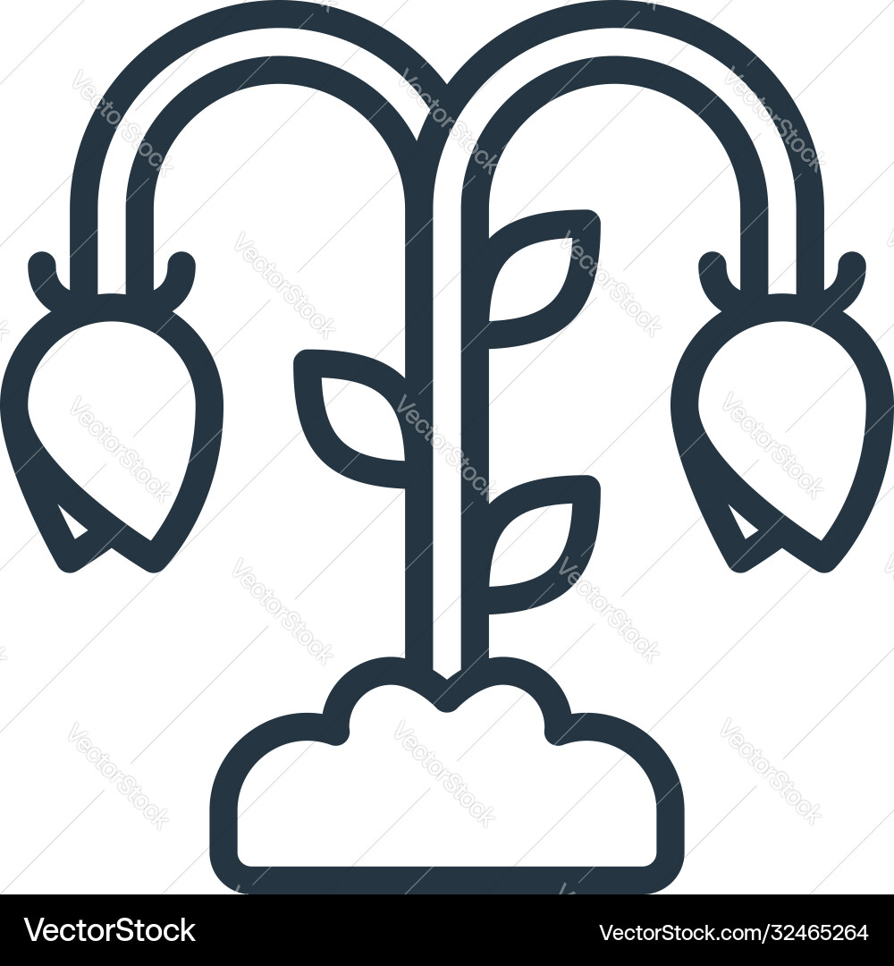 Plant icon editable stroke linear Royalty Free Vector Image