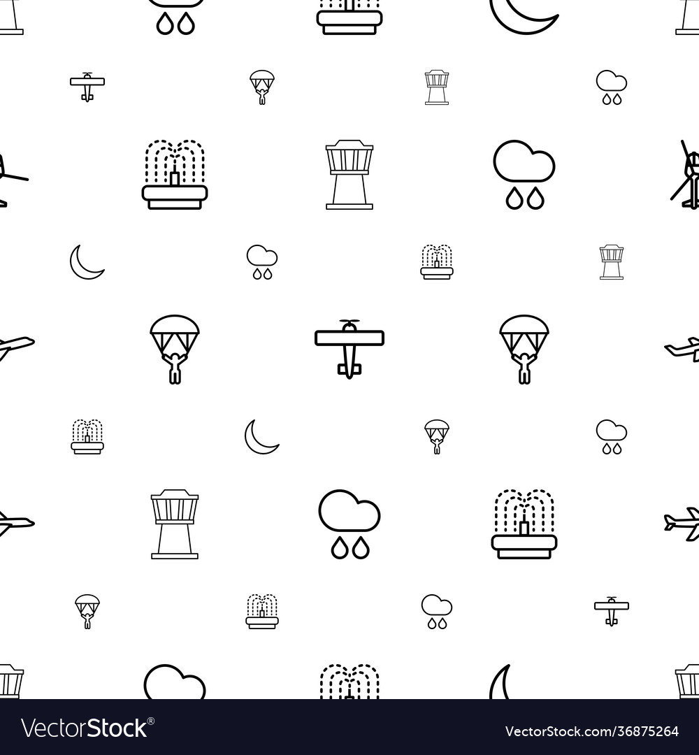 Sky icons pattern seamless white background