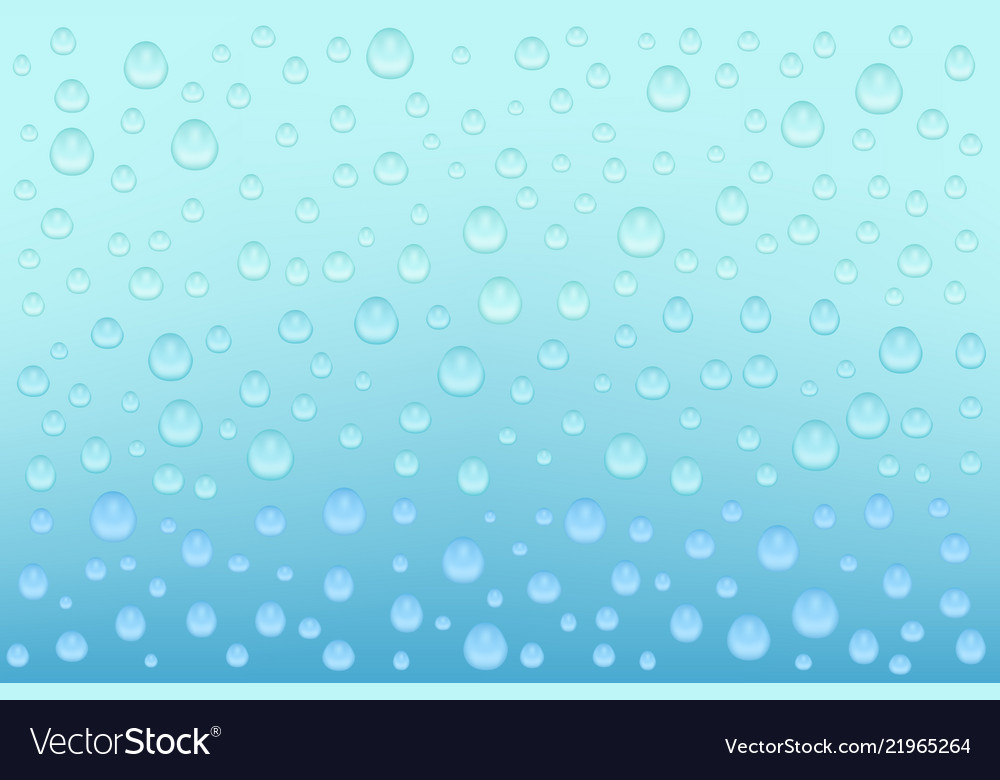 Water background with drops blue