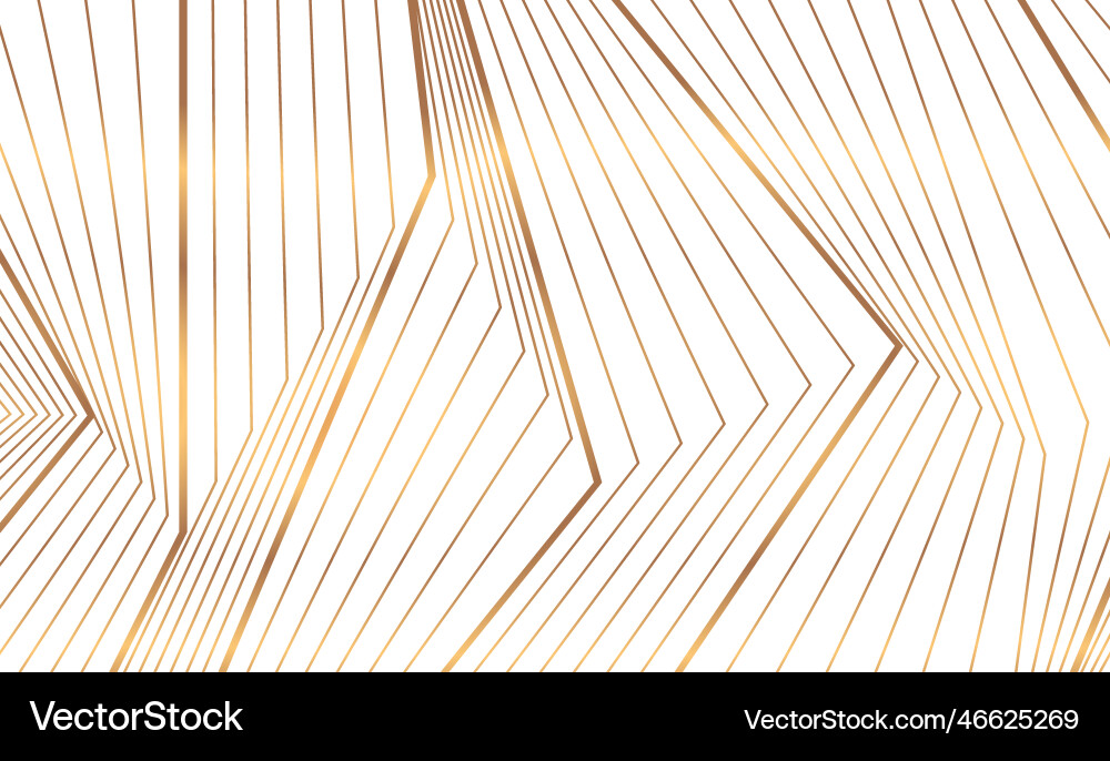 Abstract golden 3d lines refraction minimal Vector Image