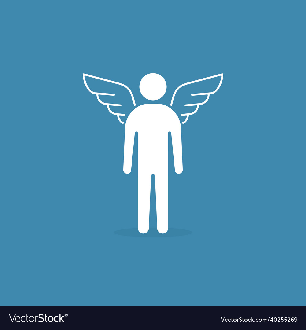 Angel man businessman investor with wings