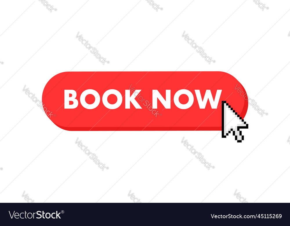 Book now button with cursor pointer click