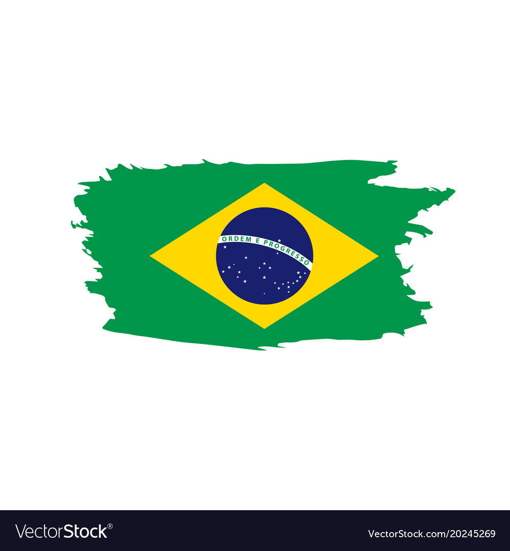 Brazil flag Royalty Free Vector Image - VectorStock