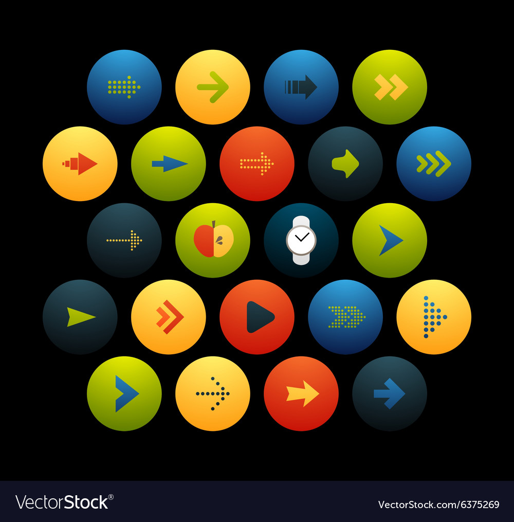 Flat icons set 28 Royalty Free Vector Image - VectorStock