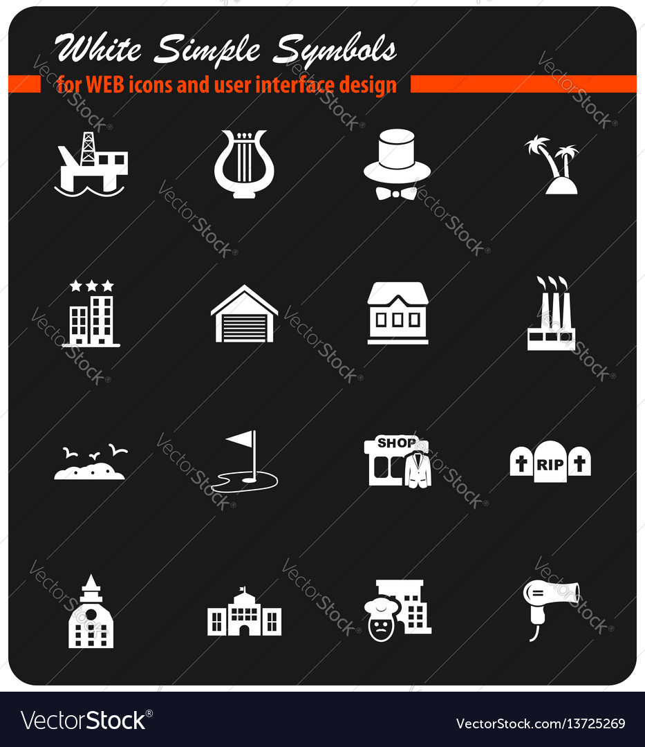 Infrastructure icon set