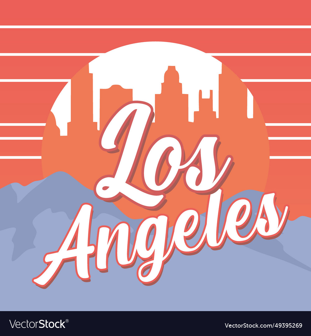 Los angeles california united states Royalty Free Vector