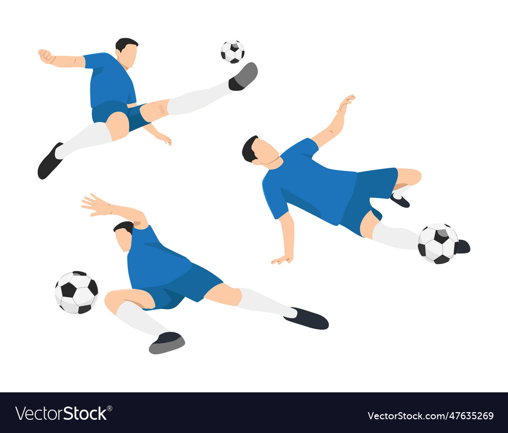 Man soccer player or football doing Royalty Free Vector