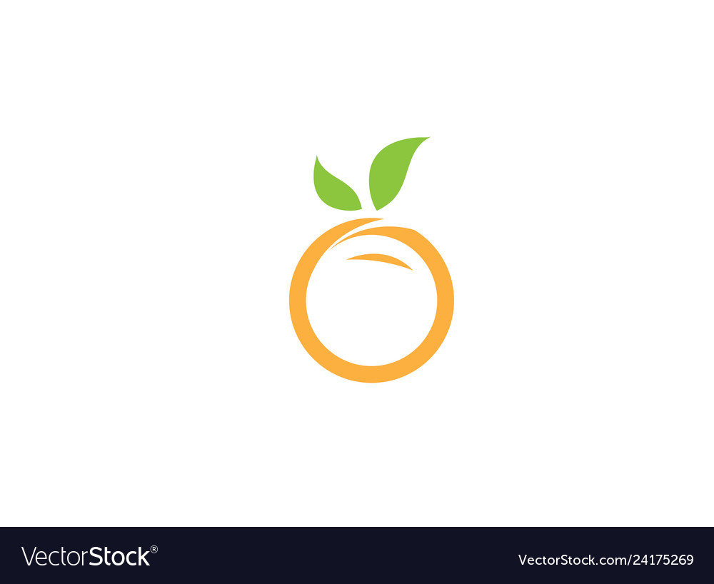 Orange face fruit and pulp for logo design Vector Image