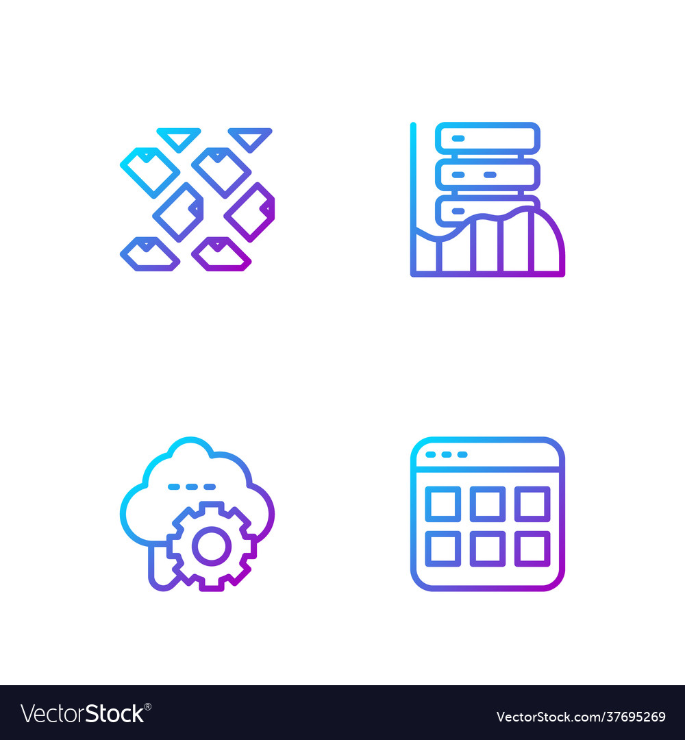 Set line browser files cloud technology data