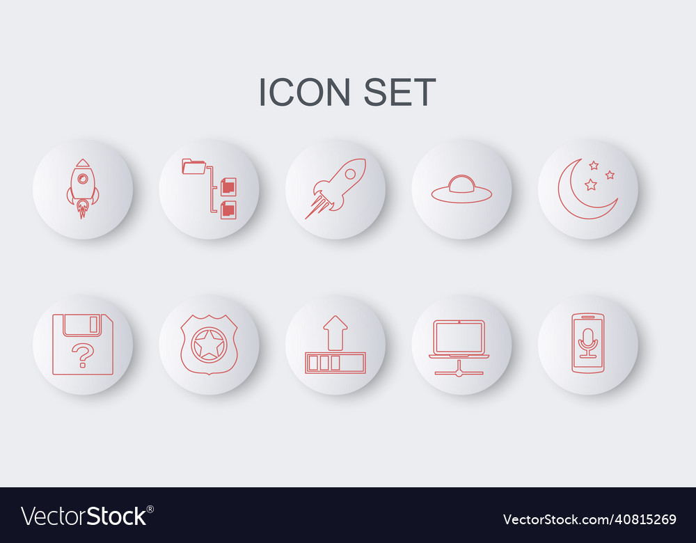 Set line mobile recording unknown document vector image Set line mobile recording unknown document