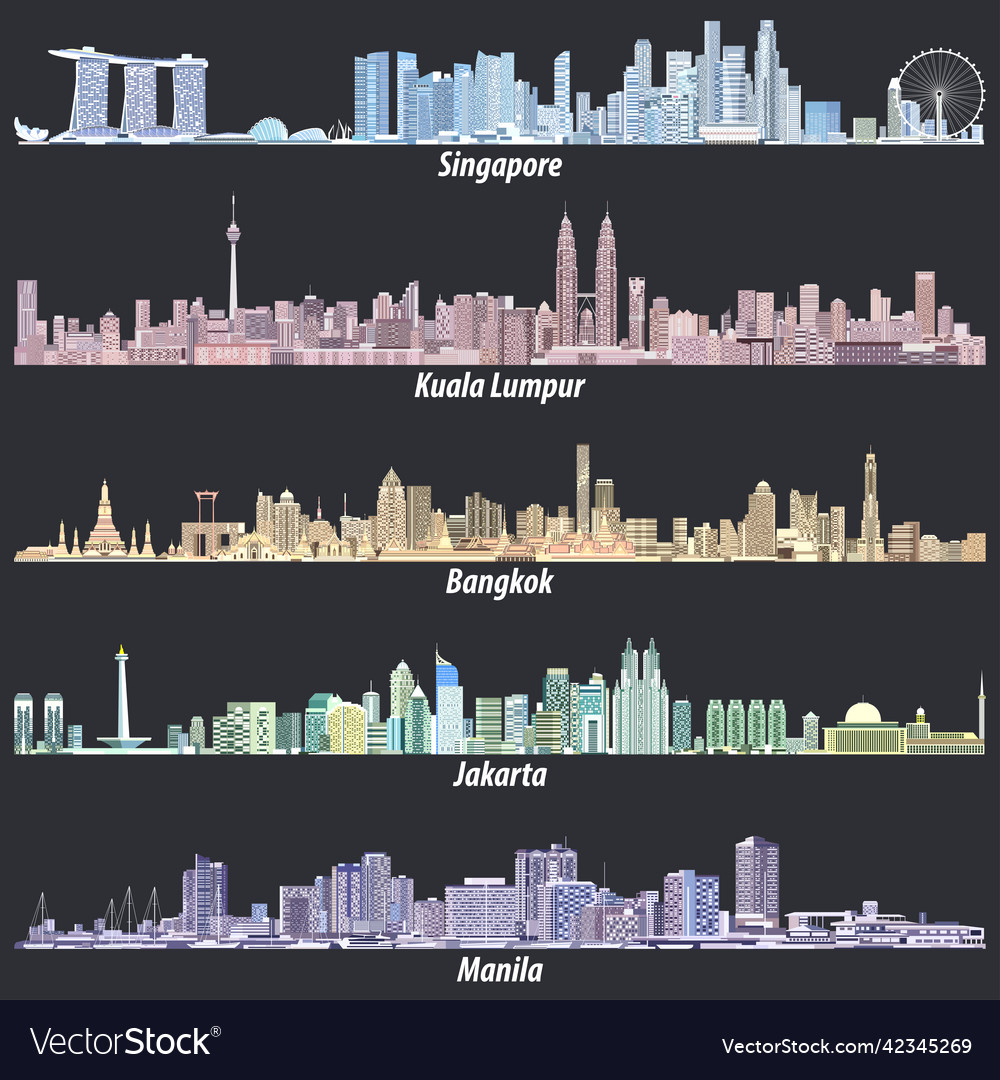 Singapur kuala lumpur bangkok jakarta und manila