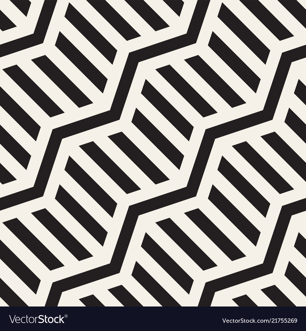 Zigzag Line Pattern - Abstract Monochrome