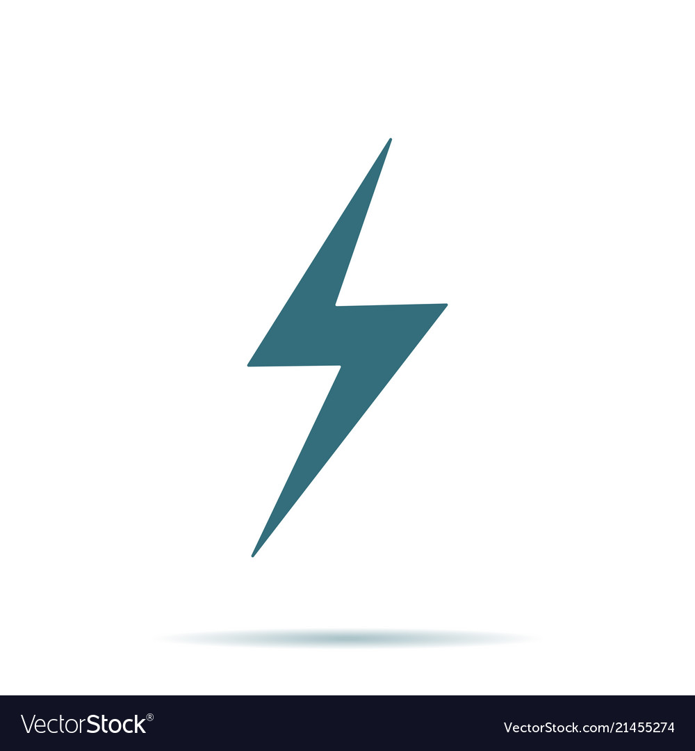 Blue storm icon isolated on background modern fla Vector Image