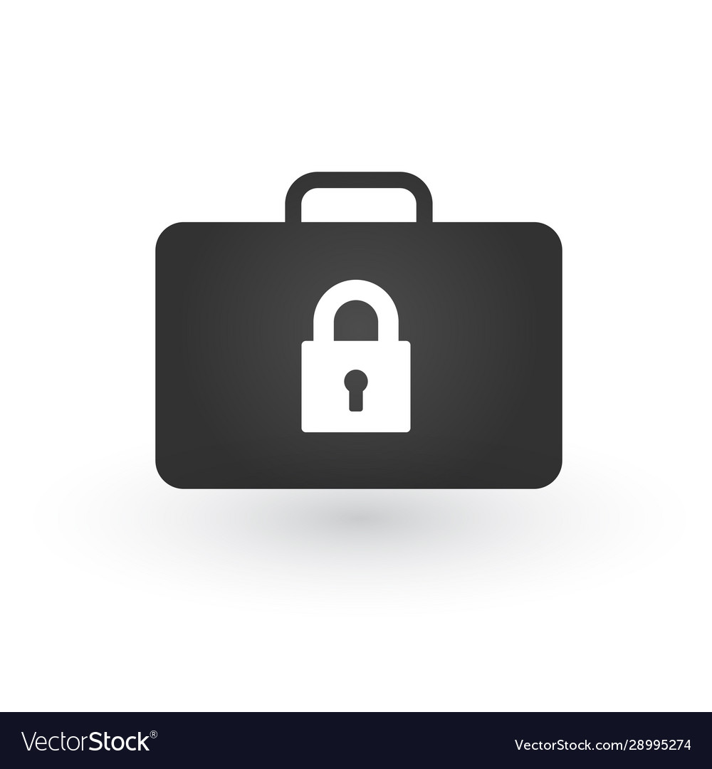 Business portfolio office suitcase with lock