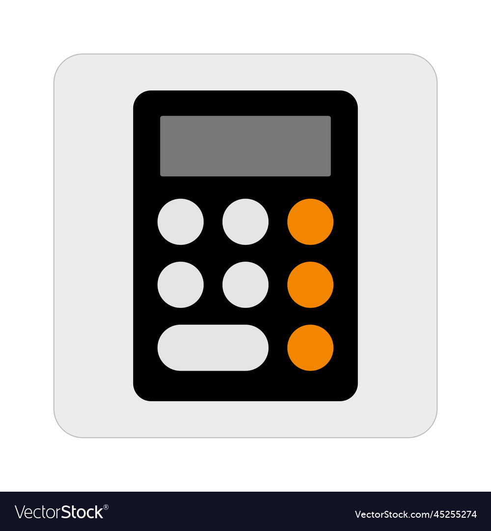 Calculator Icon Or Computer Calculation Machine Vector Image