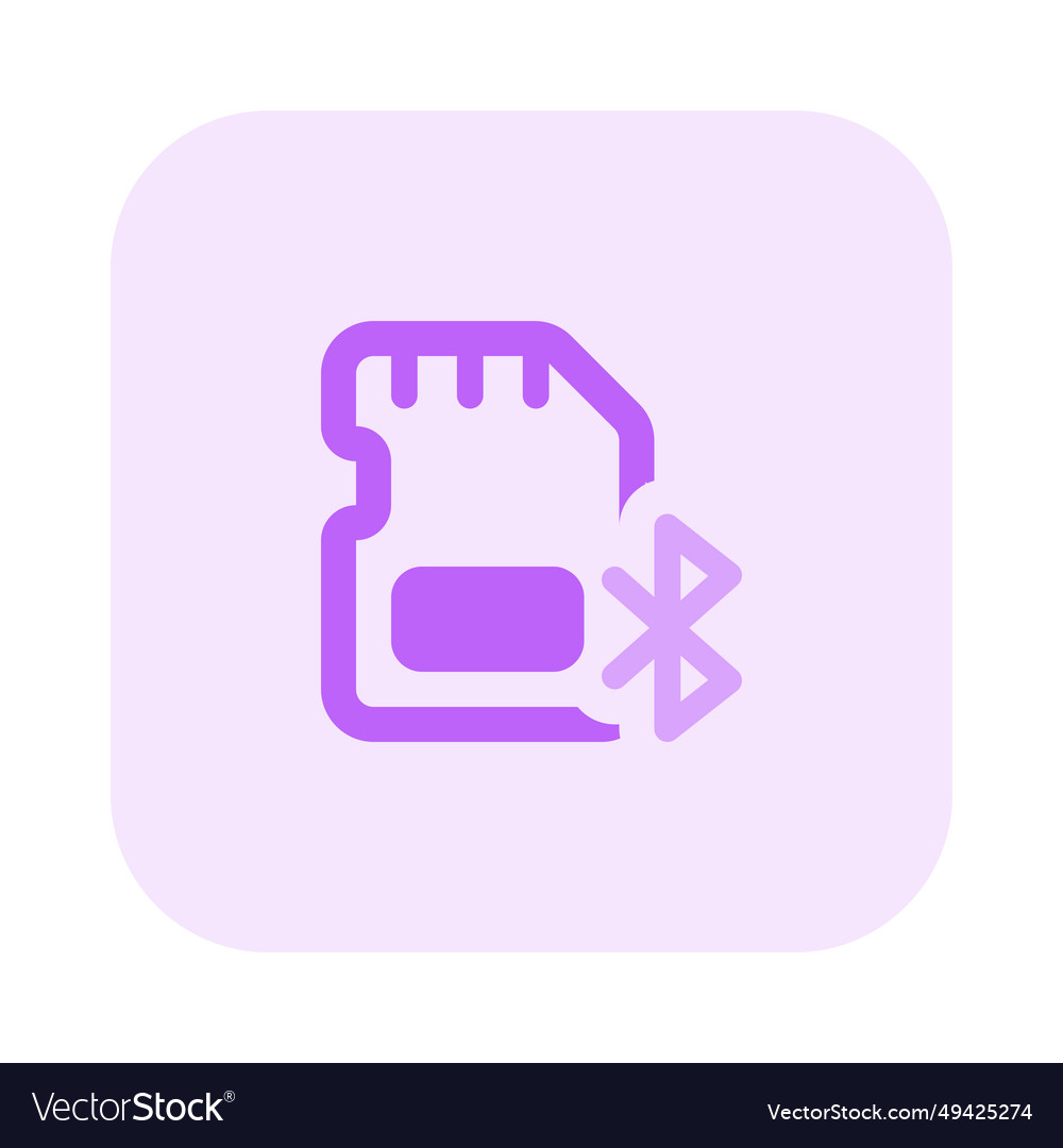 Connect sd card via bluetooth for data transfer Vector Image