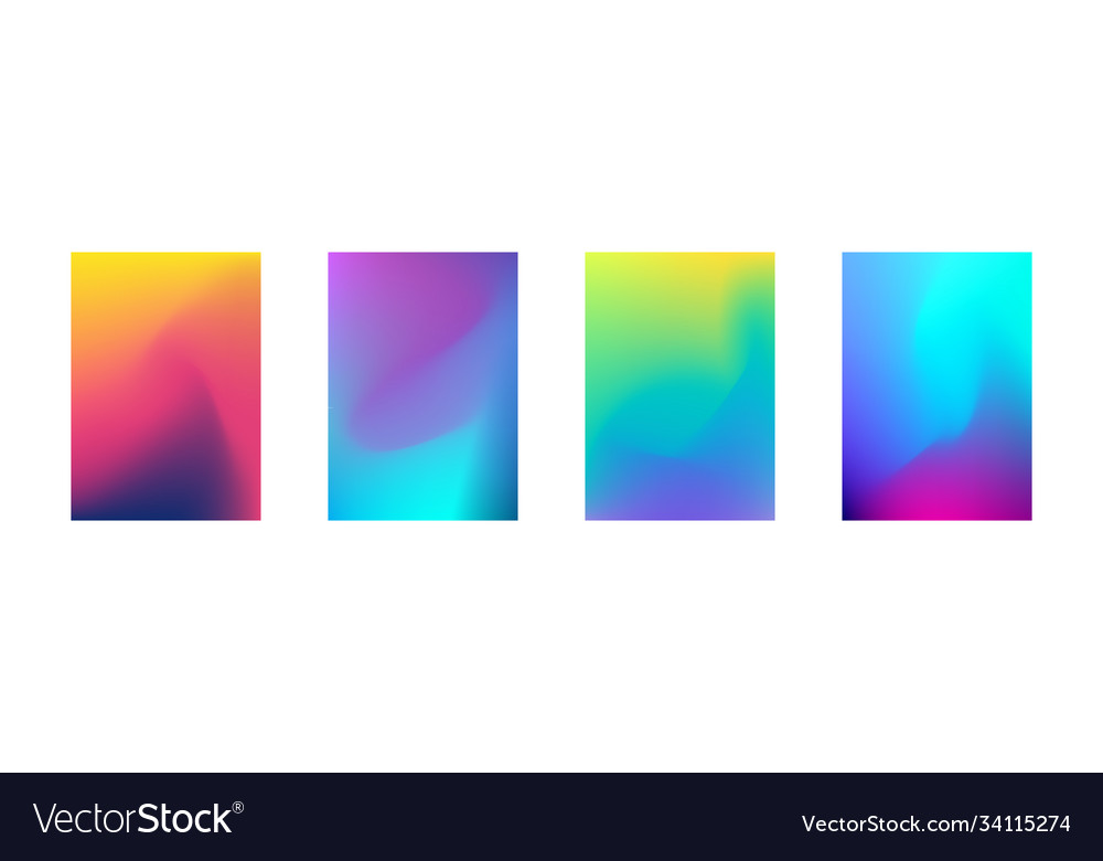 Cover gradient design set a4 abstract color vector image Cover gradient design set a4 abstract color